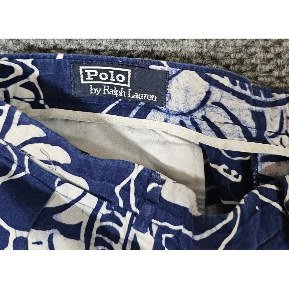 Polo Ralph‎ Lauren Butterfly Print Shorts Casual Summer Blue White 38